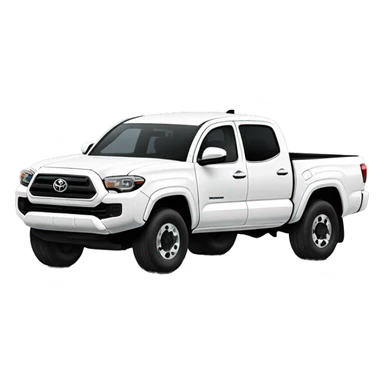 White toyota tacoma style pickup truck sticker