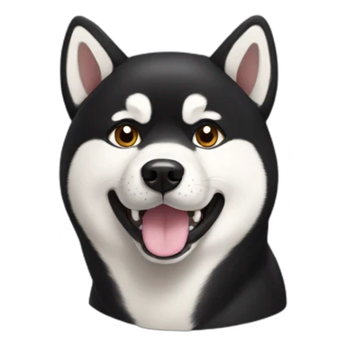 black Shiba Inu husky sticker