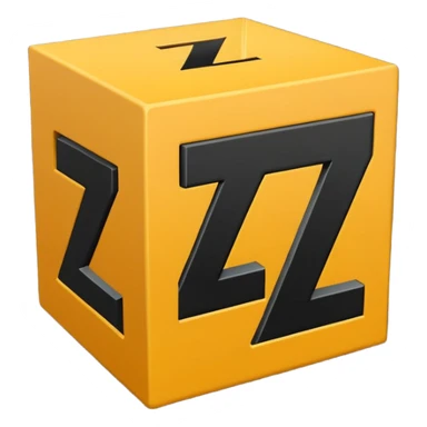 letter Z in box sticker