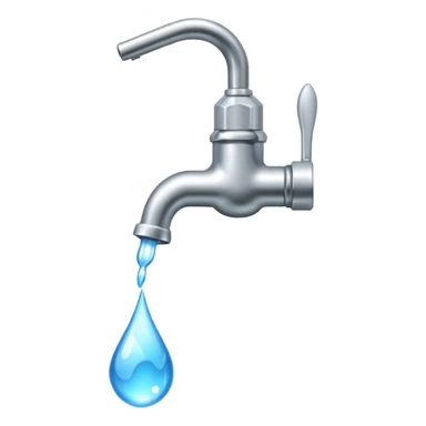 water flows from the tap sticker