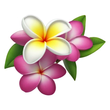 Plumeria flower sticker
