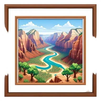 isometric zion national park sticker
