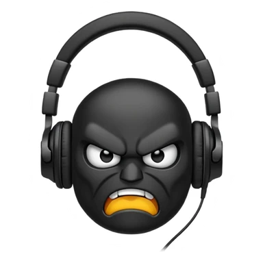 angry headphones sticker