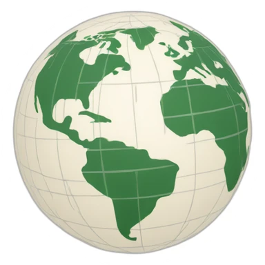 Globe with Meridians sticker