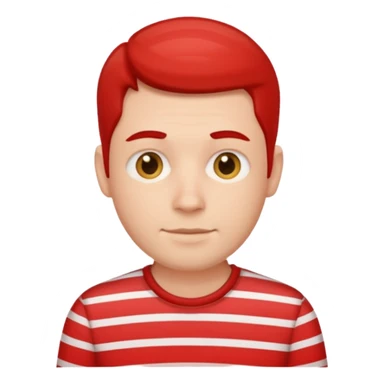 Men  with Shirt red Striped  sticker