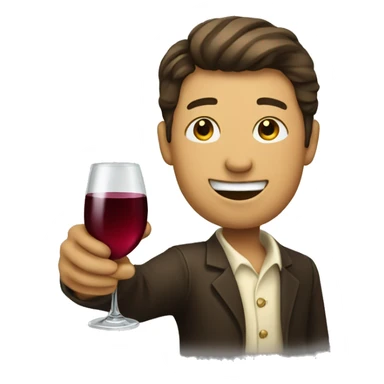 Cheers with wine  sticker