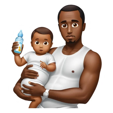 P Diddy with baby oil sticker