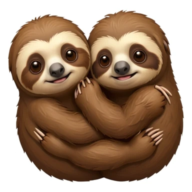 Two sloths love sticker