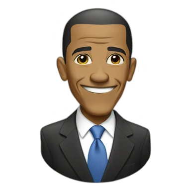 Obama --no emoji iilustration cartoon sticker