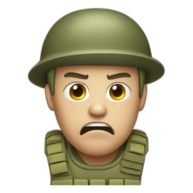 Very angry soldier sticker