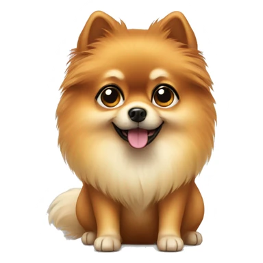 A pomerian dog with big cute eyes sticker