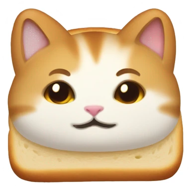 Cat as loaf of bread  sticker