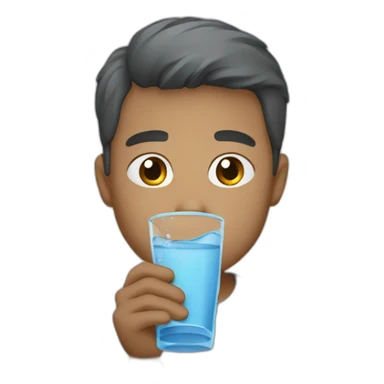 A person who drinks water  sticker