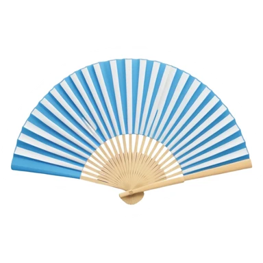 paper hand fan sticker