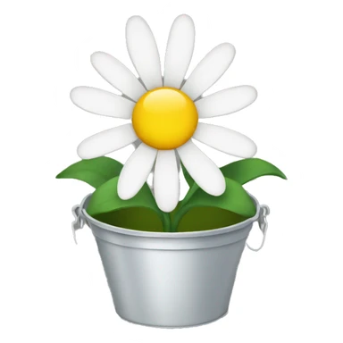 Daisy flower bucket sticker