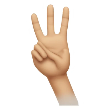 hand showing 3 fingers sticker