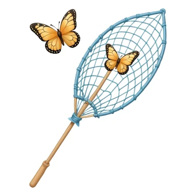 a net on a stick, for catching butterflies sticker
