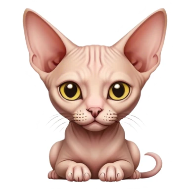 Cat without fur sticker