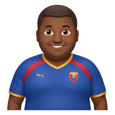 Obese Armenian male with Armenian soccer jersey sticker