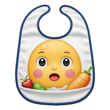a baby bib used when eating sticker