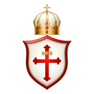 Pope's emblem with a touch of red sticker
