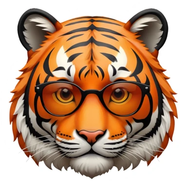 tiger head with dark sunglasses sticker