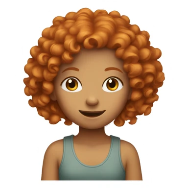 curly ginger girl sticker
