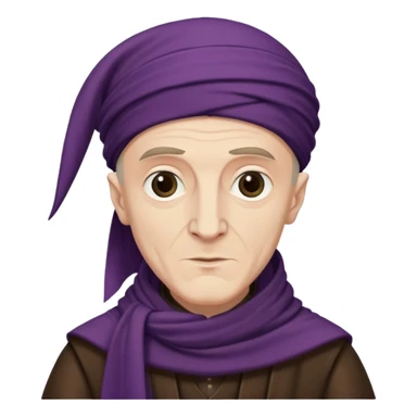 Quirinus Quirrell young man from harry potter with big Head scarf sticker