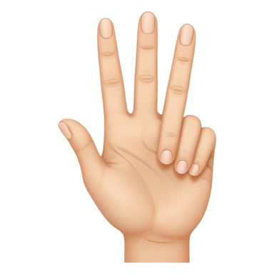 A hand that raises its  three fingers  sticker