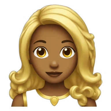Gold girl Emoji in HD sticker