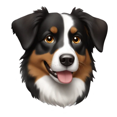 Black, brown and white Australian shepherd  sticker