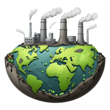 Pollution on earth and earth surface should seen more polluted   sticker