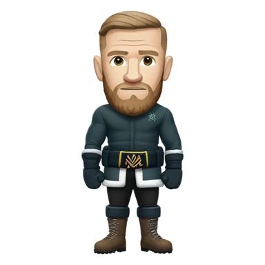 Conor mcgregor in a snow field sticker