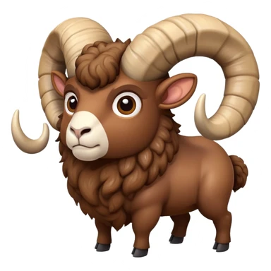 a ram with huge horns sticker