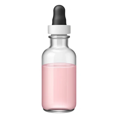 Pale pink serum bottle with white top sticker