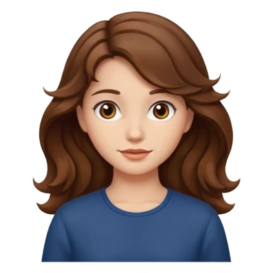 chica con cabello ondulado castaño sticker