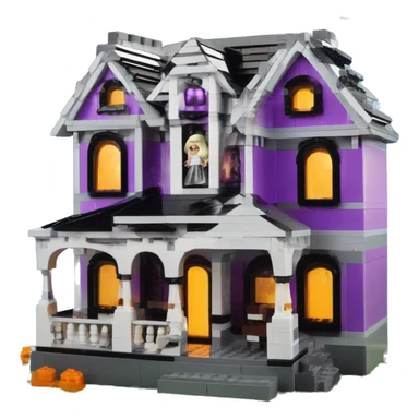 Lego barbie’s run-down frightening dangerous ghost ridden haunted dream house nightmare scenario moon sticker
