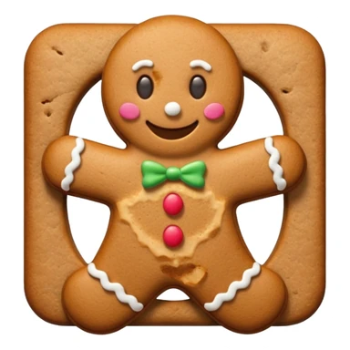gingerbread man cookie sticker