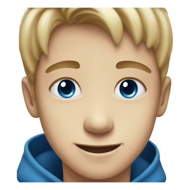 smiling boy with blue eyes sticker