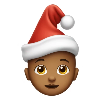 A baby with a Christmas hat  sticker