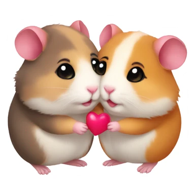 two hamsters in love sticker