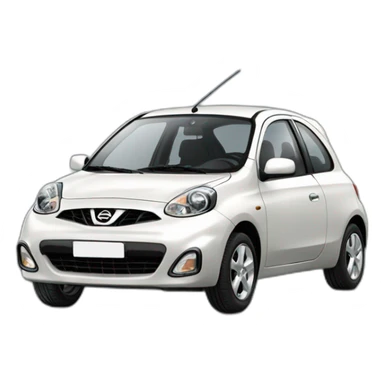 voiture décapotable micra nissan cc noire sticker