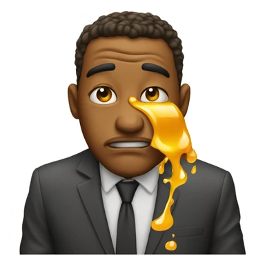 Puking emoji but hes puking honey sticker