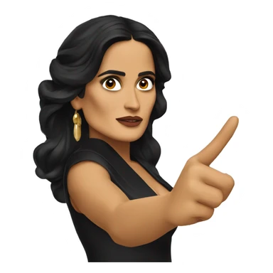 Salma Hayek pointing on you sticker