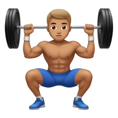 just a man doing a squat without weights sticker