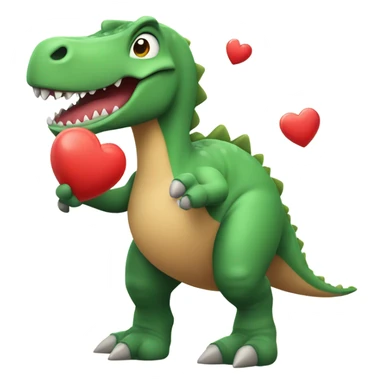 Dinosaur sending love sticker