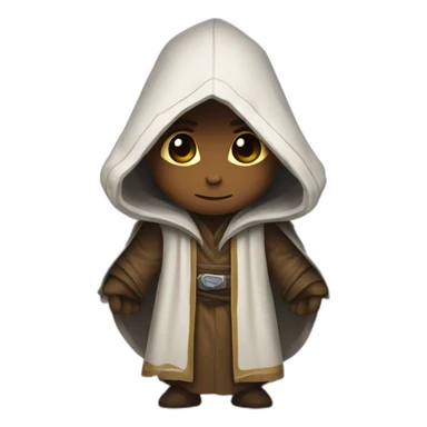 hooded jedi folding arms in world of warcraft sticker