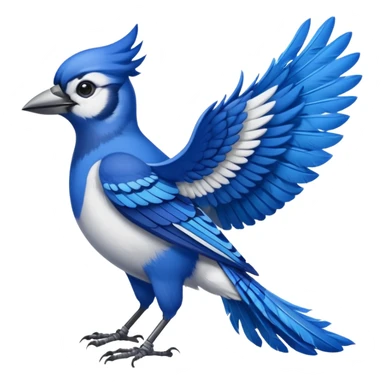 A bluejay bombadier, bandolier of grenades, side profile, feet included  sticker