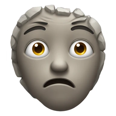 stone face sending heart to someone sticker