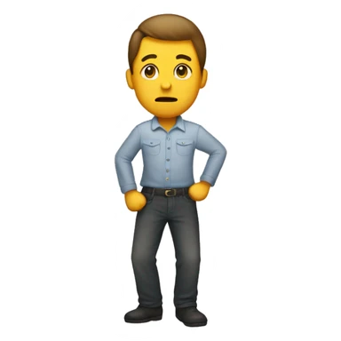 Shy emoji with feet kicking sticker